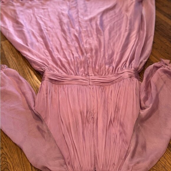 Mac Duggal Purple Smocked Chiffon Illusion Tiered Gown Size 16 - Picture 10 of 13